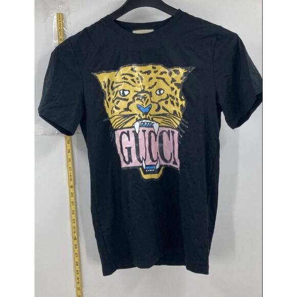 Gucci Black Short Sleeve Crew Neck Graphic Pullover T-Shirt Sz. M - Picture 1 of 5